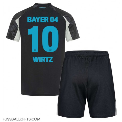 Bayer Leverkusen Florian Wirtz #10 Fußballbekleidung 3rd trikot Kinder 2024-25 Kurzarm (+ kurze hosen)